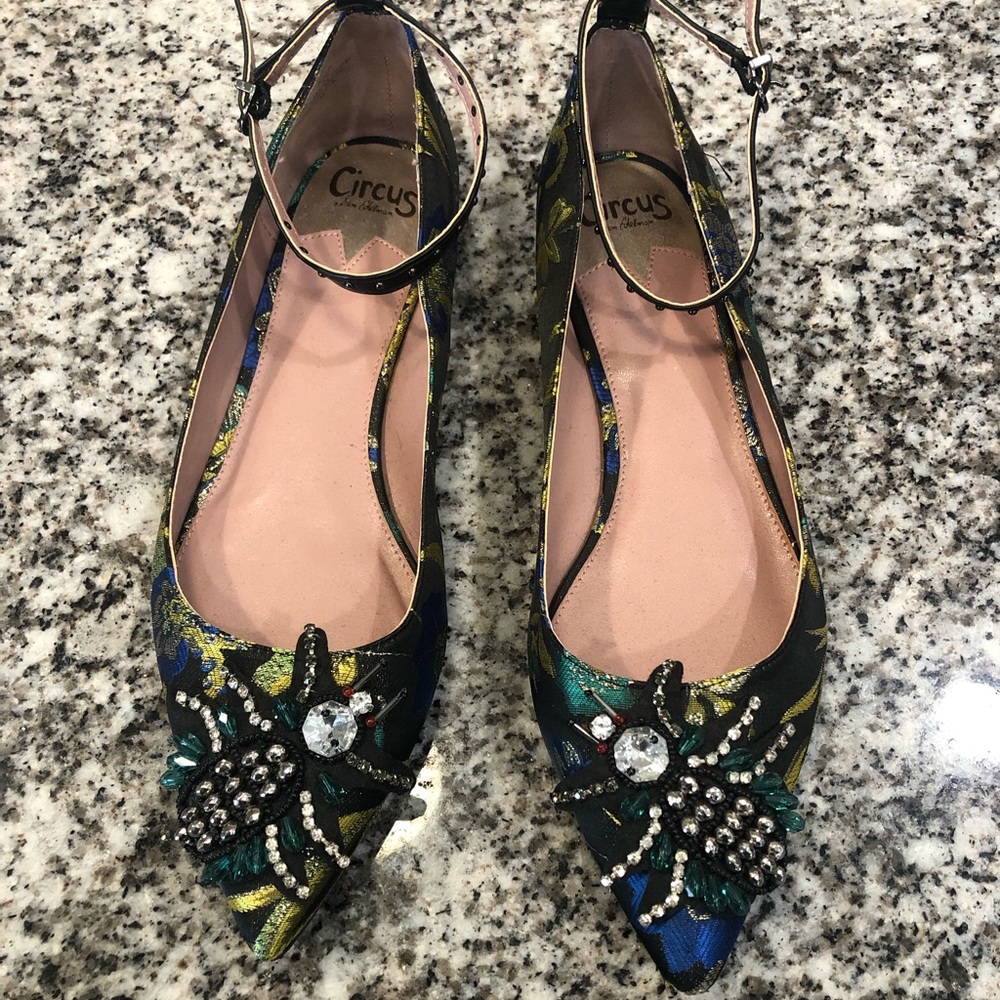 Circus Roccoo Printed Embellished Flat 10